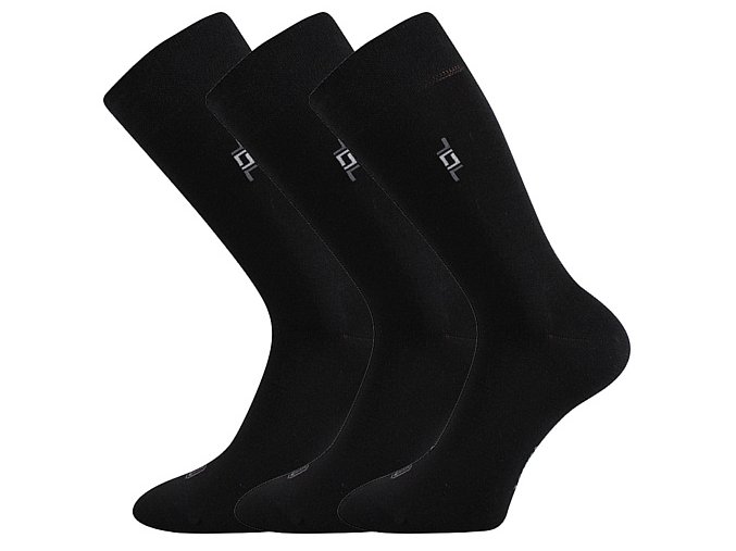 Společenské ponožky 3 kusy v balení Lonka Despok černá