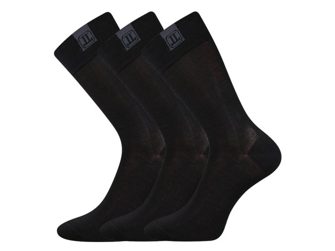 Společenské ponožky 3 kusy v balení Lonka Destyle Černá