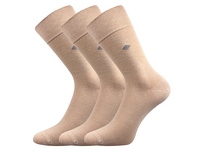 Společenské ponožky 3 kusy v balení Lonka Diagon béžová