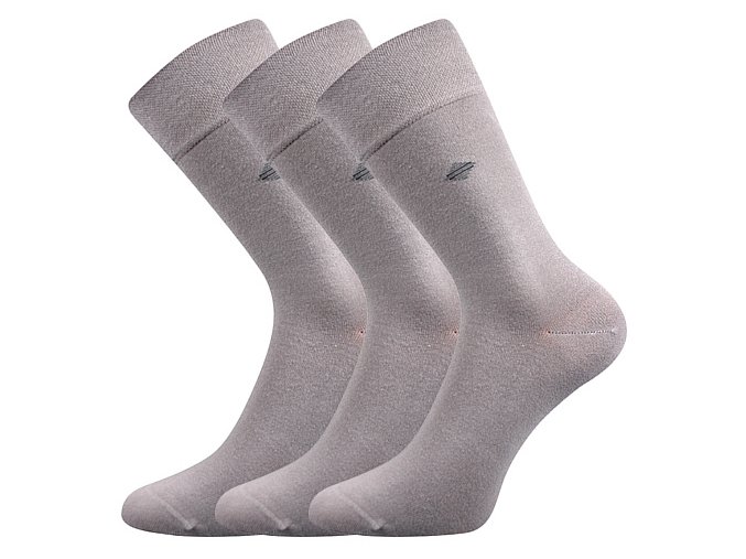 Společenské ponožky 3 kusy v balení Lonka Diagon světle šedá