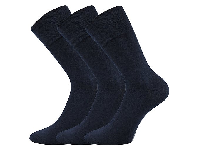 Společenské ponožky 3 kusy v balení Lonka Diagram tmavě modrá