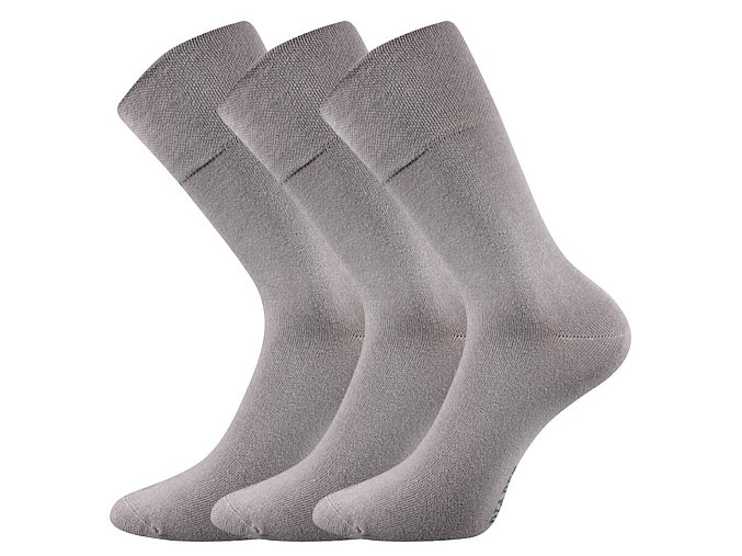 Společenské ponožky 3 kusy v balení Lonka Diagram světle šedá