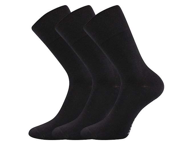 Společenské ponožky 3 kusy v balení Lonka Diagram černá
