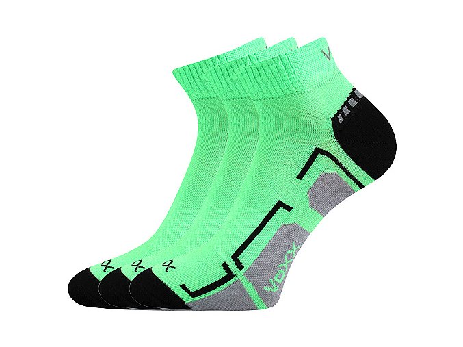 Spotovní ponožky 3 kusy v balení VoXX Flash zelené