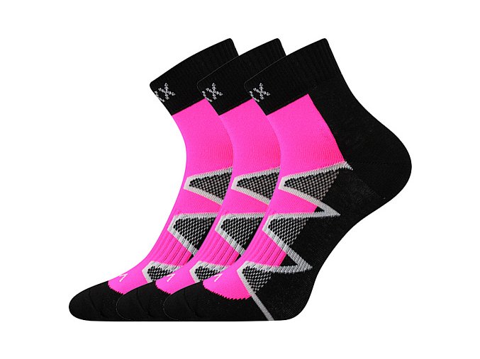 Ponožky VoXX 3 kusy v balení Monsa růžová