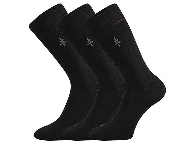 Společenské ponožky 3 kusy v balení Lonka Mopak černá