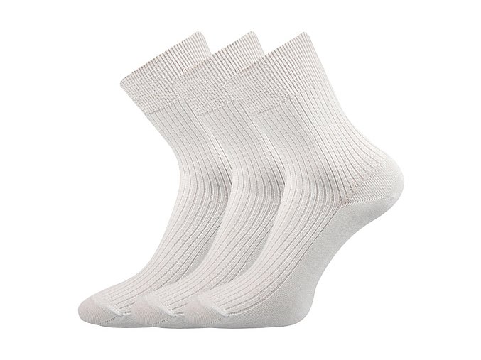 Společenské ponožky 3 kusy v balení Lonka Viktor Bílá