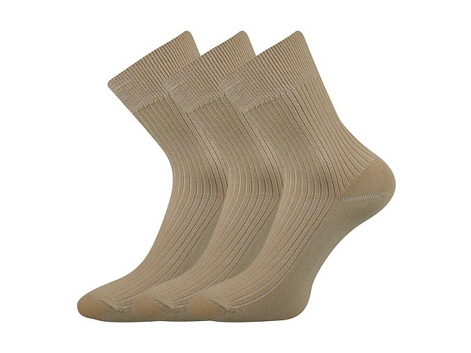 Společenské ponožky 3 kusy v balení Lonka Viktor Béžová
