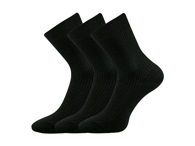 Společenské ponožky 3 kusy v balení Lonka Viktor Černá