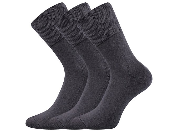 Zdravotní ponožky 3 kusy v balení VoXX Finego Tmavě Šedá