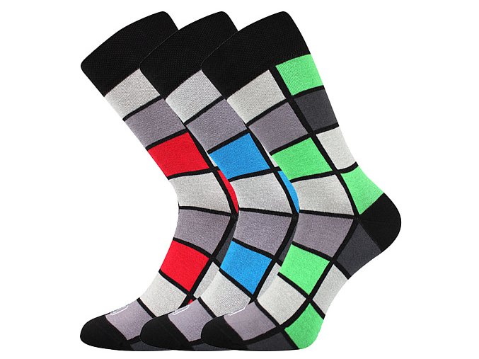 Společenské ponožky 3 kusy v balení Lonka Wearel 024 mix a