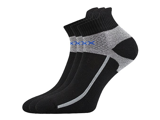 Sportovní Ponožky VoXX Glowing 3 páry v balení tmavě černá