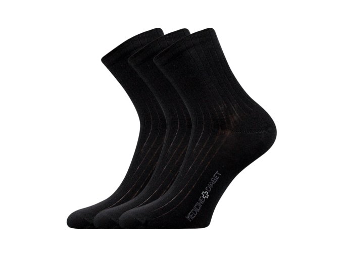 Zdravotní ponožky 3 kusy v balení Lonka Demedik černá