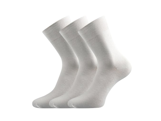 Bambusové ponožky 3 kusy v balení Lonka Badon bílá