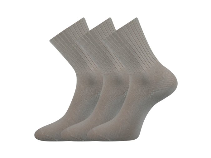 Zdravotní ponožky 3 kusy v balení VoXX Diarten světle šedá
