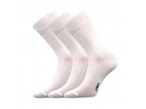 Bambusové ponožky 3 kusy v balení Lonka Debob bílá