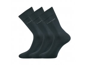 Společenské ponožky 3 kusy v balení Lonka Comfort tmavě šedá