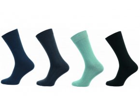Zdravotní ponožky 4 páry v balení Novia klasik mix barev
