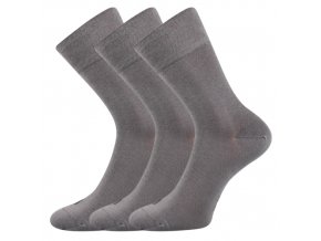 Bambusové ponožky 3 kusy v balení Lonka Deli světle šedá