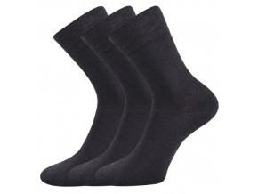 Bambusové ponožky 3 kusy v balení Lonka Deli tamvě šedá