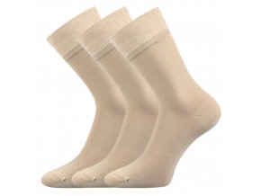 Společenské ponožky 3 kusy v balení Lonka Eli béžová