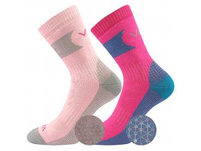 Dětské ponožky 2 kusy v balení VoXX Prime protiskluzové mix dívčí