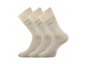 Společenské ponožky 3 kusy v balení Lonka Desilve béžová