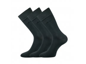 Společenské ponožky 3 kusy v balení Lonka Desilve tmavě šedá