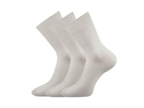 Společenské ponožky 3 kusy v balení Lonka Habin 100% bavlněné bílá