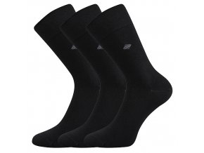 Zdravotní ponožky 3 kusy v balení Lonka Diagon černá