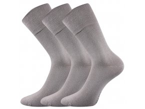 Společenské ponožky 3 kusy v balení Lonka Diagram světle šedá