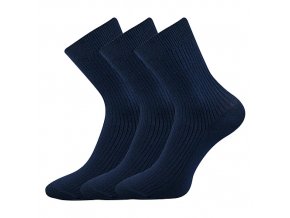 Společenské ponožky 3 kusy v balení Lonka Viktor Tmavě modrá