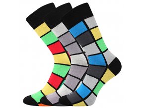 Společenské ponožky 3 kusy v balení Lonka Wearel 024 mix b