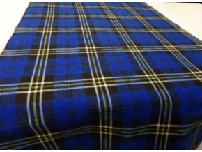 Flanel modro žlutá kostka artikl A2