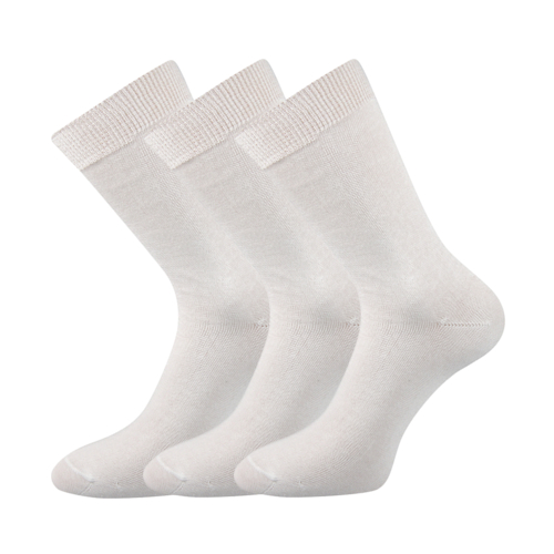 Společenské ponožky 3 kusy v balení Lonka Blažej 100% bavlněné bílá Velikost: 47-48