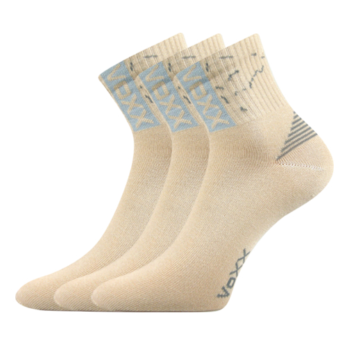Sportovní Ponožky 3 kusy v balení VoXX Codex béžová Velikost: 48-51