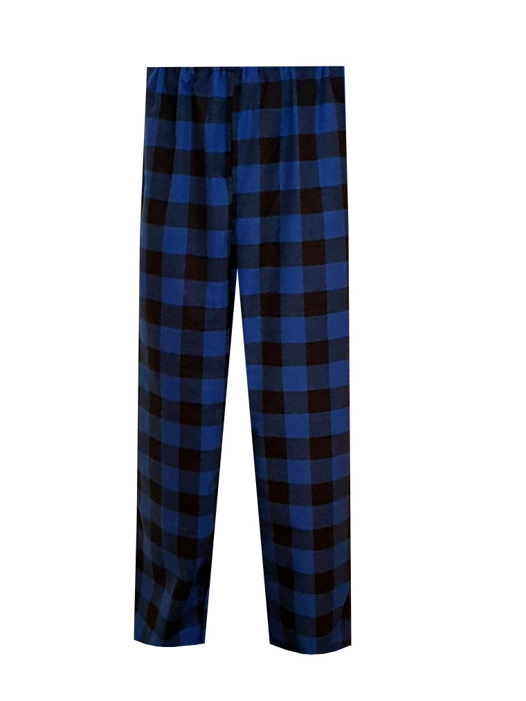 Pánské Pyžamové kalhoty Flanel Foltýn dlouhé modročerná kostka Velikost: XL