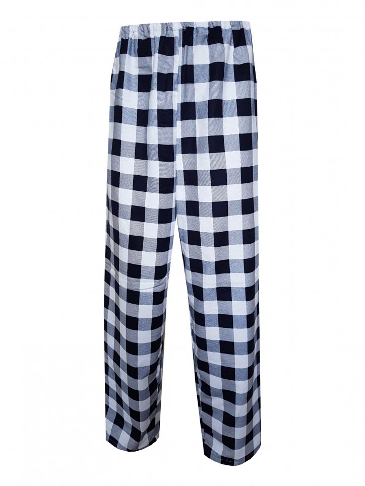 Pánské Pyžamové kalhoty Flanel Foltýn dlouhé modrobílá kostka Velikost: 2XL