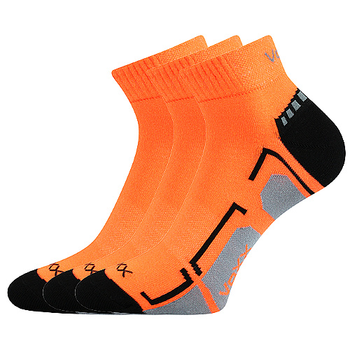 Spotovní ponožky 3 kusy v balení VoXX Flash oranžové Velikost: 35-38