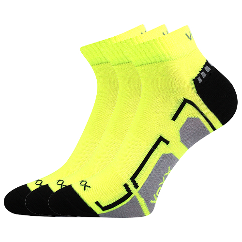 Dětské ponožky 3 kusy v balení VoXX Flashik žluté Velikost: 35-38