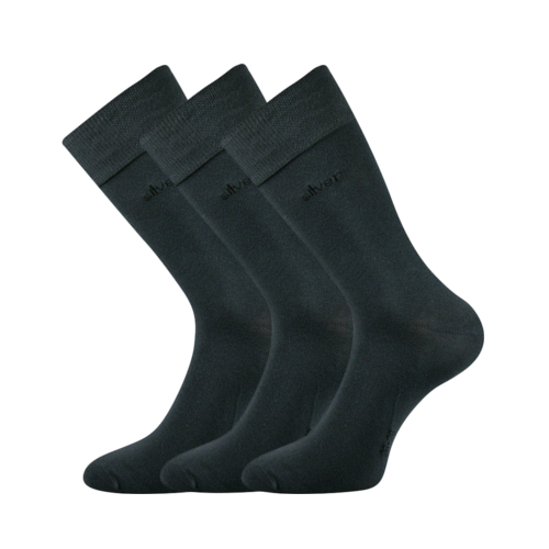 Společenské ponožky 3 kusy v balení Lonka Desilve tmavě šedá Velikost: 48-51