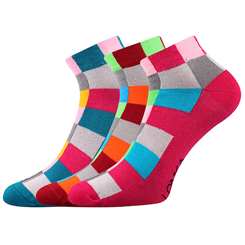 Společenské ponožky 3 kusy v balení Lonka Becube mix D Velikost: 35-38