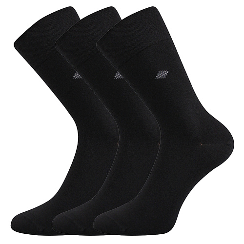 Zdravotní ponožky 3 kusy v balení Lonka Diagon černá Velikost: 43-46