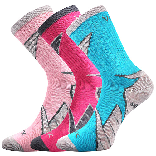 Dětské ponožky 3 kusy v balení VoXX Joskik mix B holka Velikost: 25-29