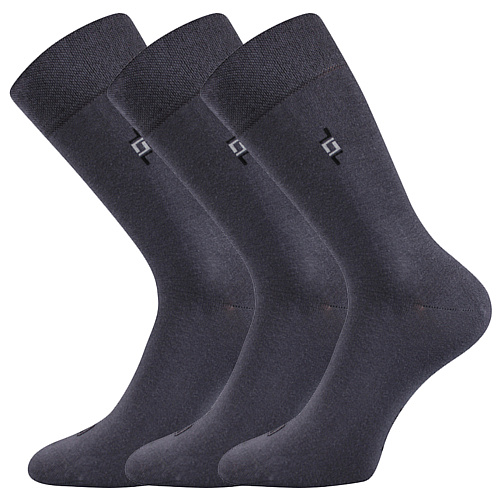 Společenské ponožky 3 kusy v balení Lonka Despok tmavě šedá Velikost: 43-46