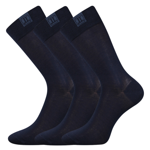 Společenské ponožky 3 kusy v balení Lonka Destyle tmavě modrá Velikost: 43-46