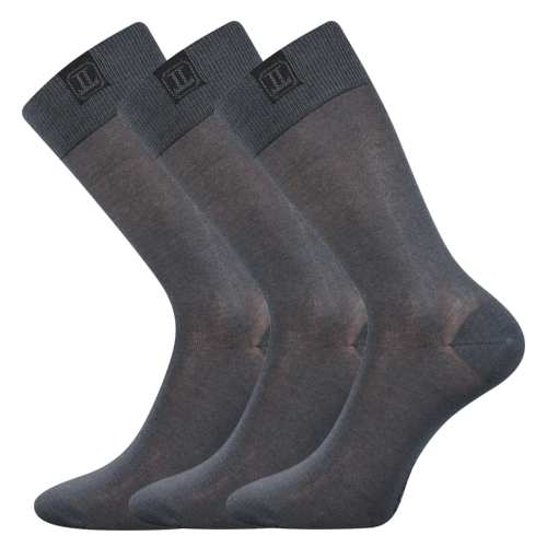 Společenské ponožky 3 kusy v balení Lonka Destyle tmavě šedá Velikost: 43-46