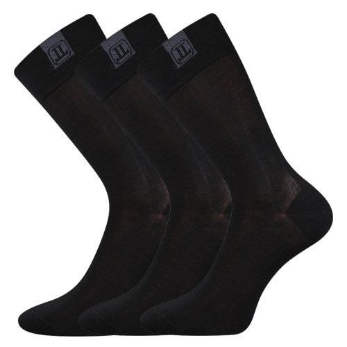Společenské ponožky 3 kusy v balení Lonka Destyle černá Velikost: 43-46
