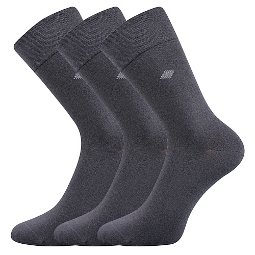 Společenské ponožky 3 kusy v balení Lonka Diagon tmavě šedá Velikost: 39-42