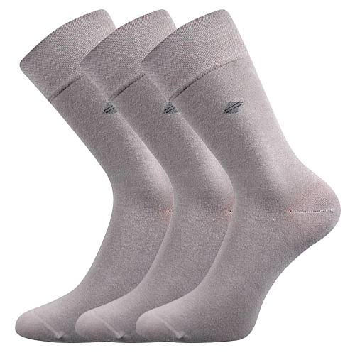 Společenské ponožky 3 kusy v balení Lonka Diagon světle šedá Velikost: 39-42